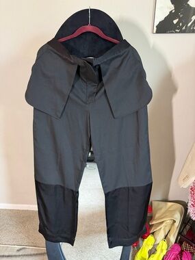 Zara Black Two-Tone Wide Leg Trousers